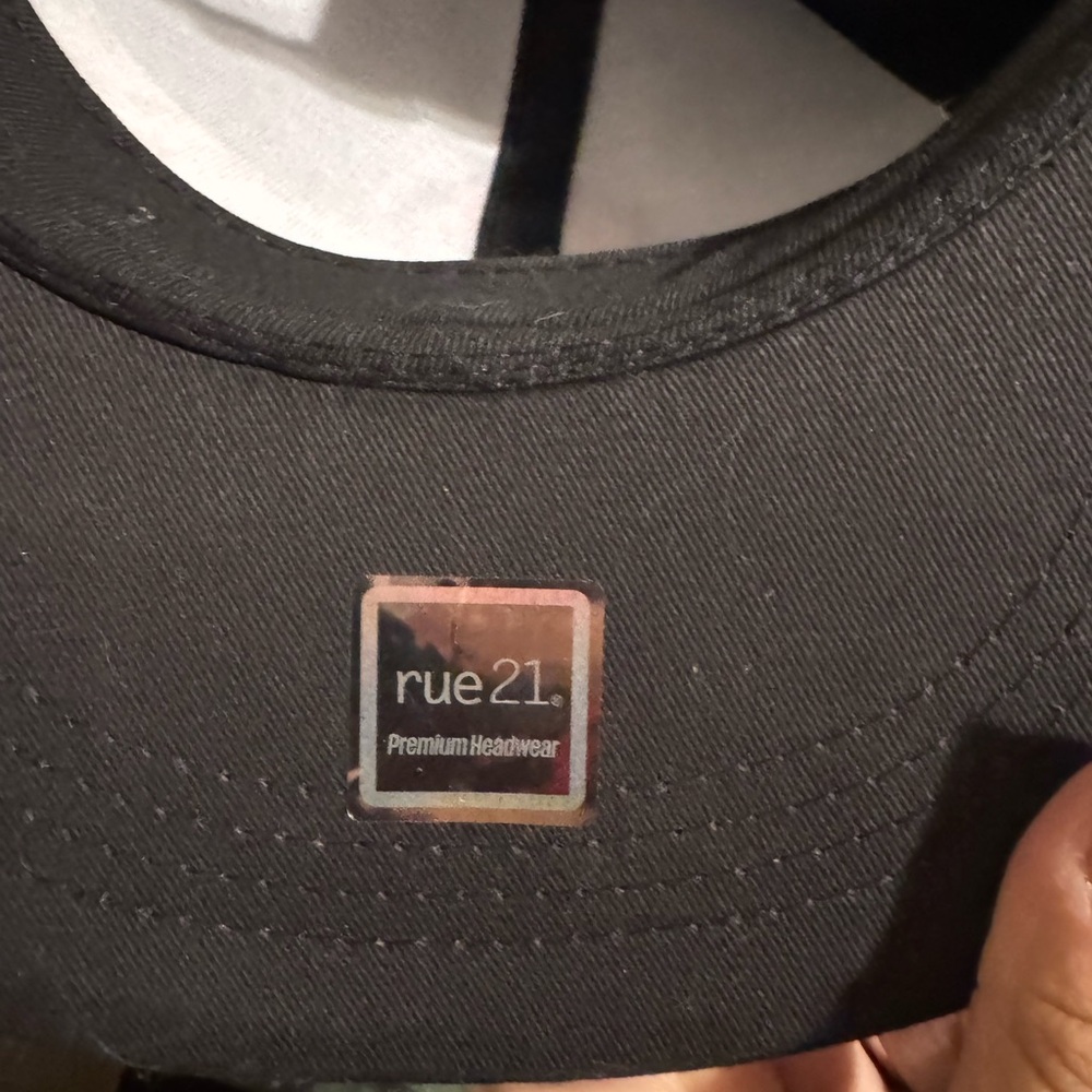 Rue21 Black Snapback with Red Rose and Skeleton Design - Picture 3 of 5